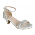 Strappy Silver Shoes  Youth Size 9-4